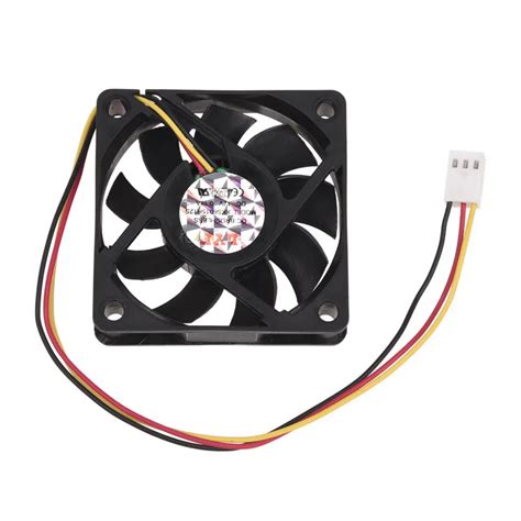 DC 12V 0.2A Black Plastic 3 Pin Connector PC Computer Case Cooling Fan 60x60mm-in Fans & Cooling ...