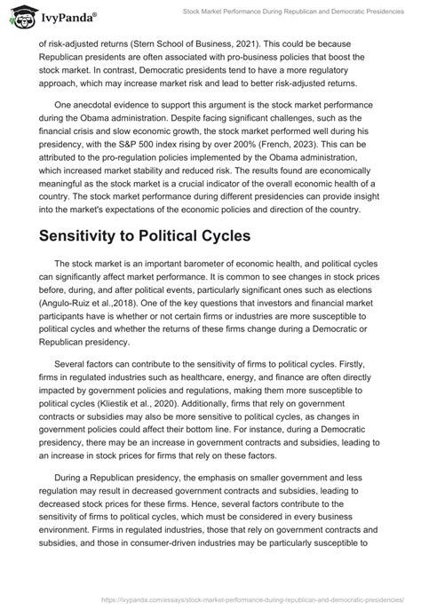 Stock Market Performance During Republican And Democratic Presidencies