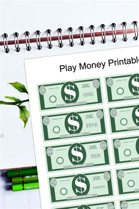 Play Money Printable Download Messy Momma Crafts