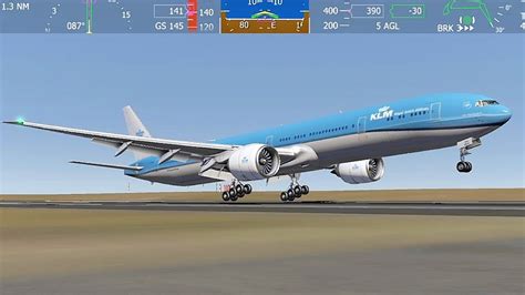 KLM Boeing 777 300ER Butter Landing Aerofly FS 2023 YouTube