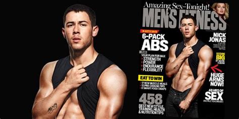 Sexy Nick Jonas Lifts His Shirt And Reveals Taut Abs In Mens Fitness