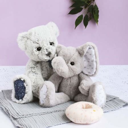 Ours En Peluche Gris 25 Cm Histoire D Ours