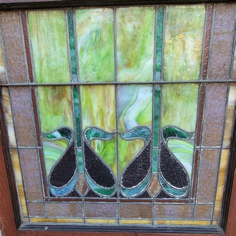 Antique Stained Glass Window Etsy