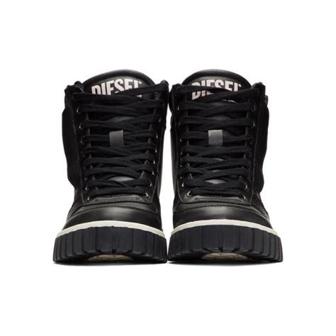 Diesel Black S Rua Mid Sneakers Diesel