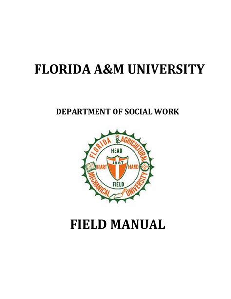 Pdf Florida A M University Msw Field Manual Revised Pm Pdf