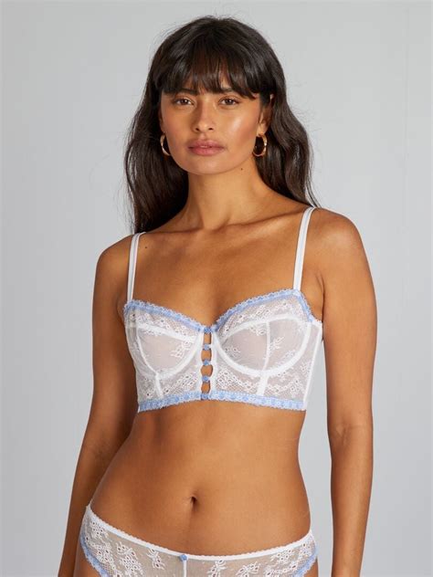 Soutien Gorge Corbeille En Dentelle Blanc Kiabi