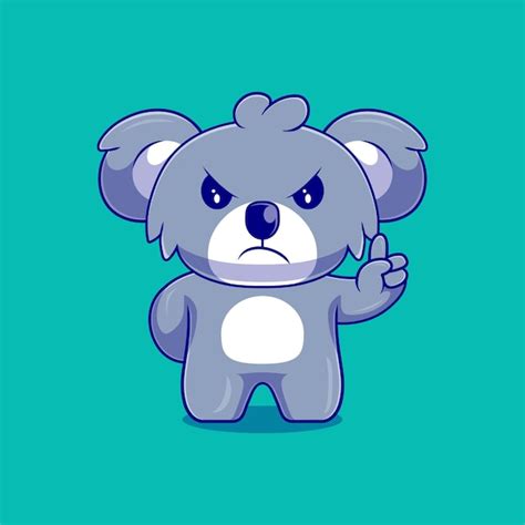 Premium Vector | Cute angry koala illustration suitable for mascot ...