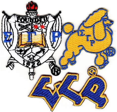 Sigma Gamma Rho Pack A Embroidered Stick On Applique Patches Blue