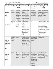 NSG120 Week 2 Integument Diagnostic Test Grid Doc Integumentary