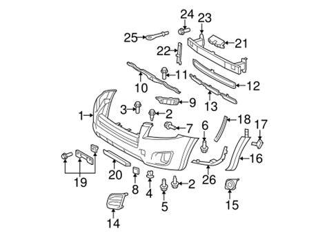 Genuine OEM BUMPER COMPONENTS FRONT Parts For 2011 Toyota RAV4