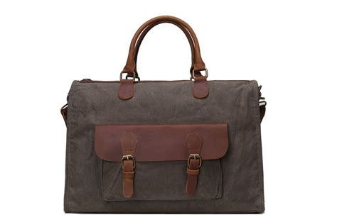 Waxed Canvas Leather Messenger Bag, Laptop Briefcase, Shoulder Bag YD2167 | MoshiLeatherBag ...