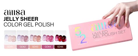 Amazon Aillsa Jelly Gel Nail Polish Set Nude Pink Sheer Gel Polish