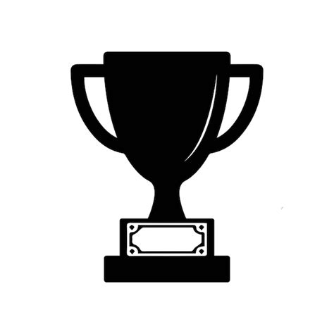 Trofeo Copa Icono Logo Aislado Sobre Fondo Blanco Vector Premium