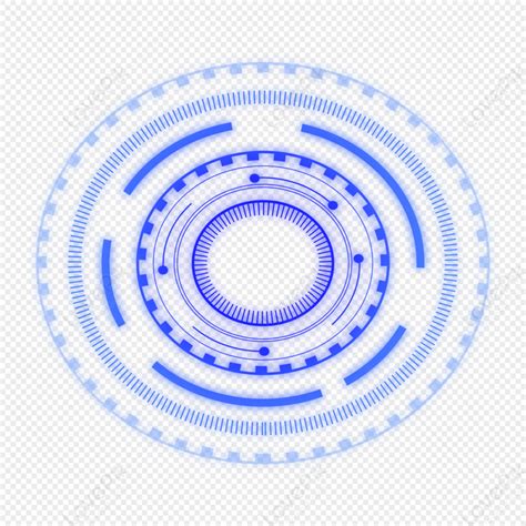 Blue Technology Cool Circle Elements PNG Transparent Background And