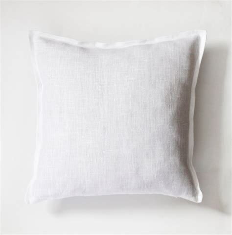 White pillow white pillow cover white natural fabric