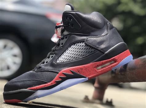 Air Jordan 5 Satin Bred Black University Red Release Date Sneaker Bar