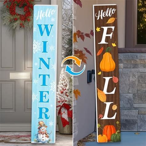 Amazon Menkxi Winter Snowman Porch Sign Blue Wooden Door Sign Let