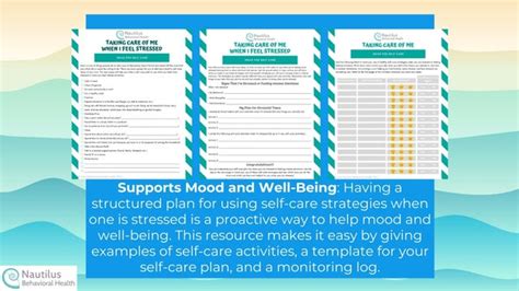 Stress Management Self Care Plan Guided Activity