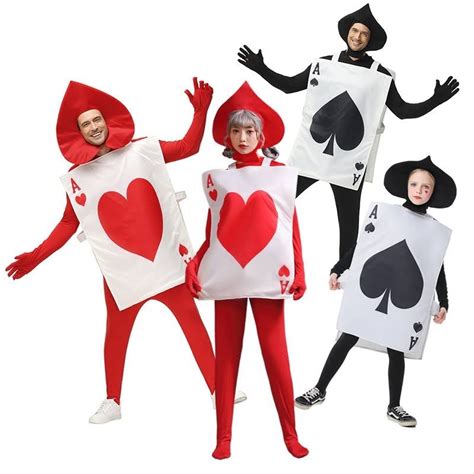 Adult Kids Alice In Wonderland Spades Ace Of Heart Card Costume Women