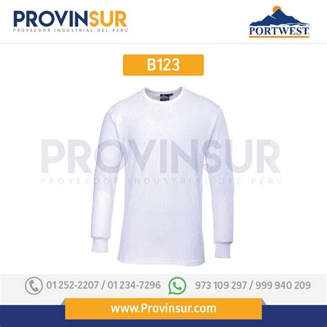 Camiseta térmica de manga larga B123 Portwest Provinsur SAC