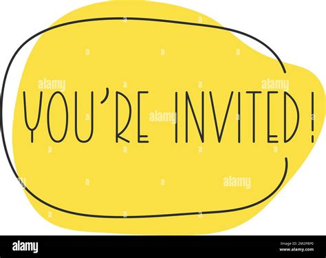 Youre Invited Stock Vector Images Alamy