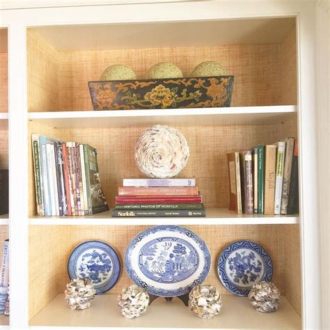 Clients New Grasscloth Lined Bookcases Looks 😍😍😍 Wrapped On The Sides Phillipjeffriesltd