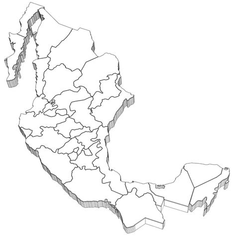 Mapa Mexico Mapa De Mexico En Negro Con Las Provincias Images