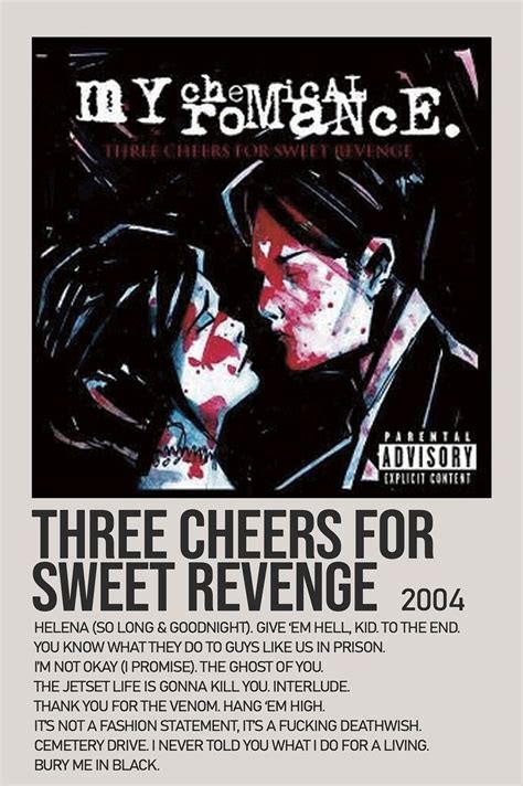 Three Cheers For Sweet Revenge By My Chemical Romance Minimalist Album