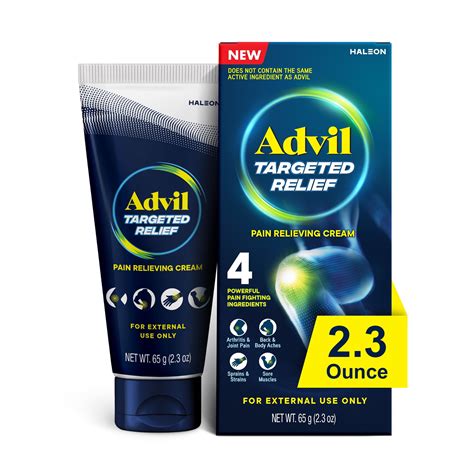 Advil Targeted Relief Pain Relieving Cream, Up to 8 Hours of Powerful ...