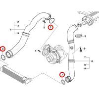 NEW GENUINE BMW 1 3 X1 X3 SERIES ENGINE INTERCOOLER SEAL GASKET