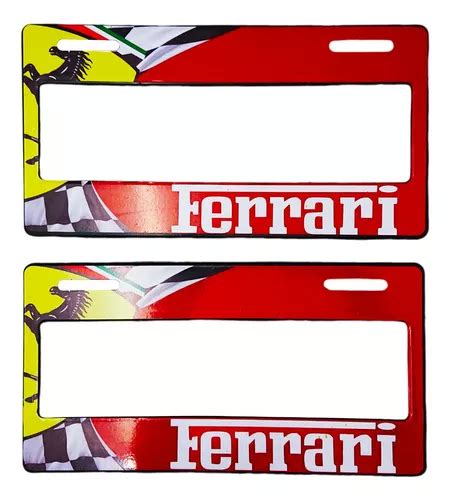 Par 2 Portaplacas Para Auto Universales Ferrari 2 Premium Meses Sin