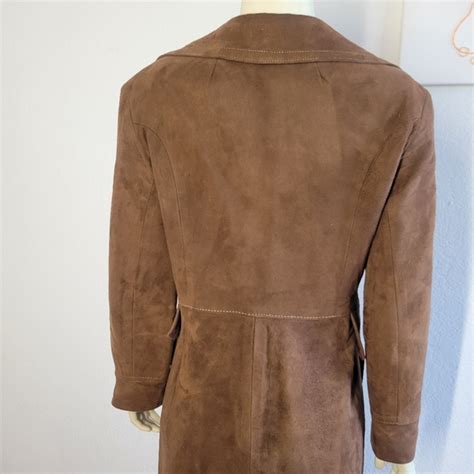 Vintage Jackets And Coats Vintage 7s Chocolate Brown Suede Leather Coat Poshmark