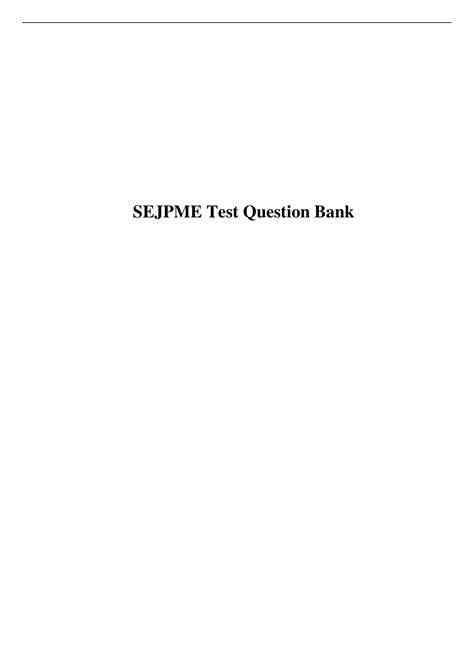 SEJPME II Exam Question Bank Study Guide Latest Senior Enlisted