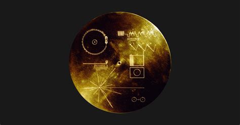 Voyager Space Probe Golden Record Plaque - Voyager Golden Record - Mask ...