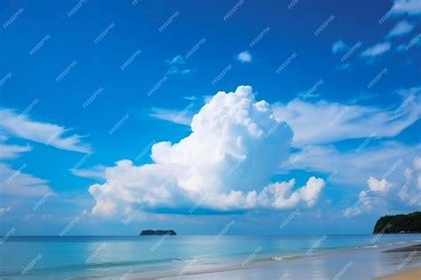 Premium AI Image | A cloud over the beach