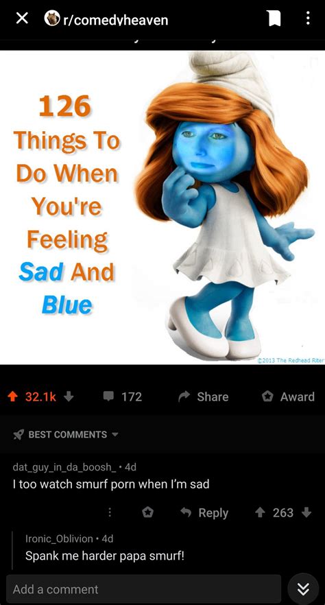 Cursed Smurf (x-post) : r/cursed_postings