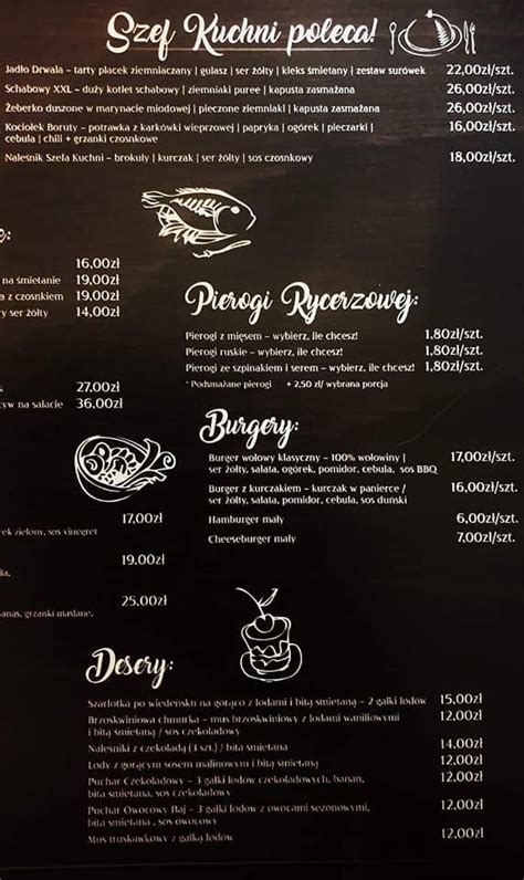 Menu at Gościniec Zamkowy Restauracja Hotel Catering restaurant