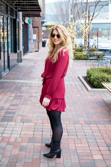 Dress Tights And Boots Outfit At Janet Tack Blog