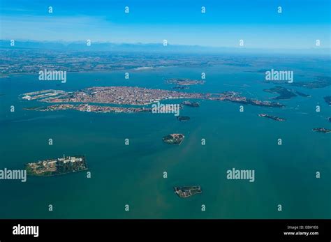 Aerial View Of Venice Lagoon Italy Europe Stock Photo Alamy