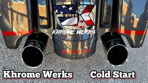 Khrome Werks Exhaust Cold Start Street Glide Cvo Youtube