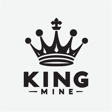 King crown logo illustration, black and white logo. 45789593 Vector Art at Vecteezy