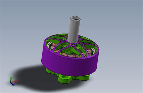 2207电机solidworks 2020模型图纸下载 懒石网