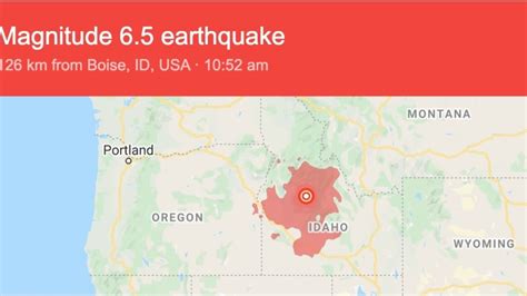 Magnitude 6 5 Earthquake Strikes Idaho Usgs