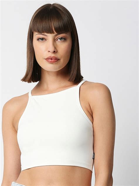 Buy Disrupt White Bralette Crop Top Tops For Women 18219790 Myntra