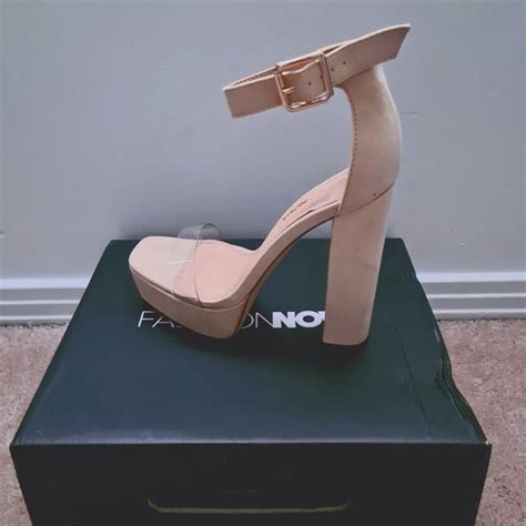Fashion Nova Shoes Fashion Nova 75 Nude Platform Heels Brand New