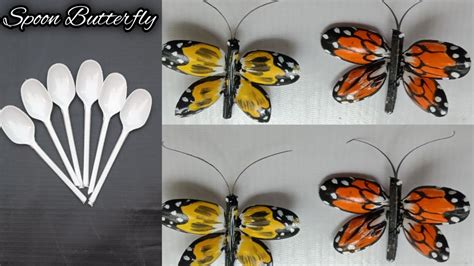 Beautiful Butterfly Making With Plastic Spoons Plastic Spoon Se