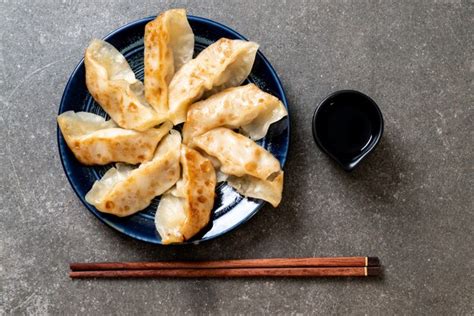 Premium Photo Japanese Gyoza Or Dumplings Snack