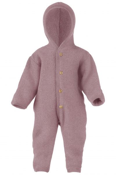 Engel Natur Baby Overall Wollfleece Rosenholz melange Das bunte Chamäleon