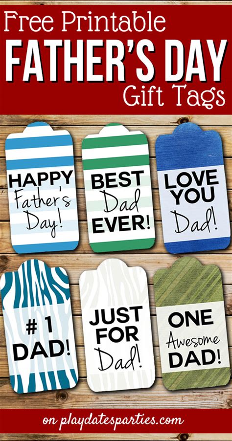 Free Father S Day Gift Tags For The Man In Your Life