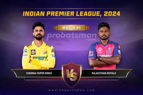 CHE Vs RR Dream11 Prediction With Stats Pitch Report Player Record